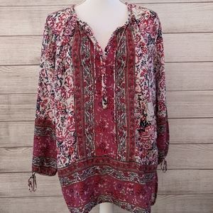 Lucky Brand top size medium, pink floral